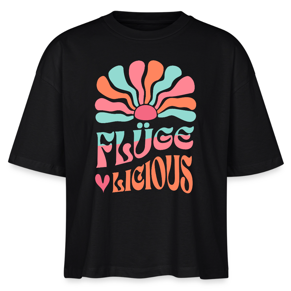 Flügelicious - Flügelhorn - Bio T-Shirt Cropped - Schwarz
