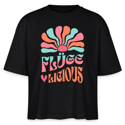 Flügelicious - Flügelhorn - Bio T-Shirt Cropped - Schwarz
