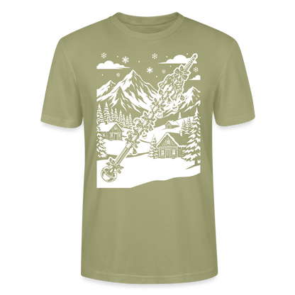 Weihnachtsstab - Bio T-Shirt Unisex - Nebelgrün