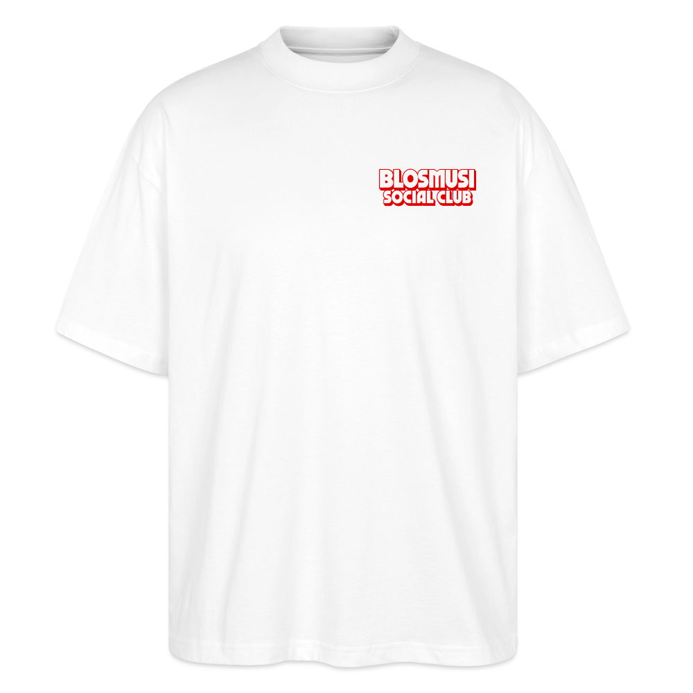 Frag mich nie - front & back - Bio T-Shirt Oversized - Weiß